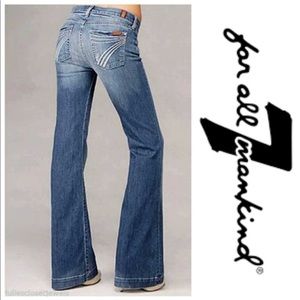 7 For All Mankind Dojo Wideleg Flare Jeans in Tahiti Wash